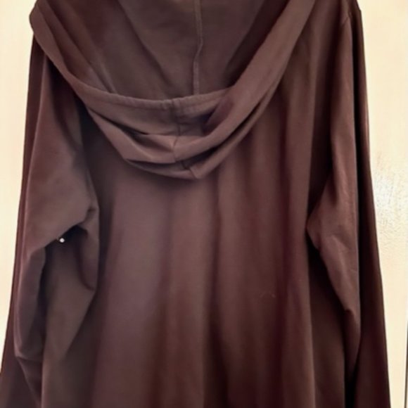 QUACKER FACTORY BROWN HOODIE SEQUINS WMNSZ XL  BNWOT Tag Holder No Tag - Picture 2 of 3